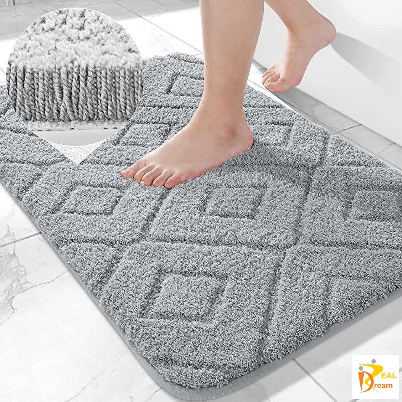 Real Dream Door Mat Microfiber Anti Skid, Non-Slip Bath Rugs, Easier to Dry for Bathroom Floor Rugs, Water Absorbent Mat for Bathroom, Kitchen, Bedroom, Offices Etc (40 x 60 Cm) (Set of 1, Grey) (B0D94J5DQ3) Amazon Price History, Amazon Price Tracker