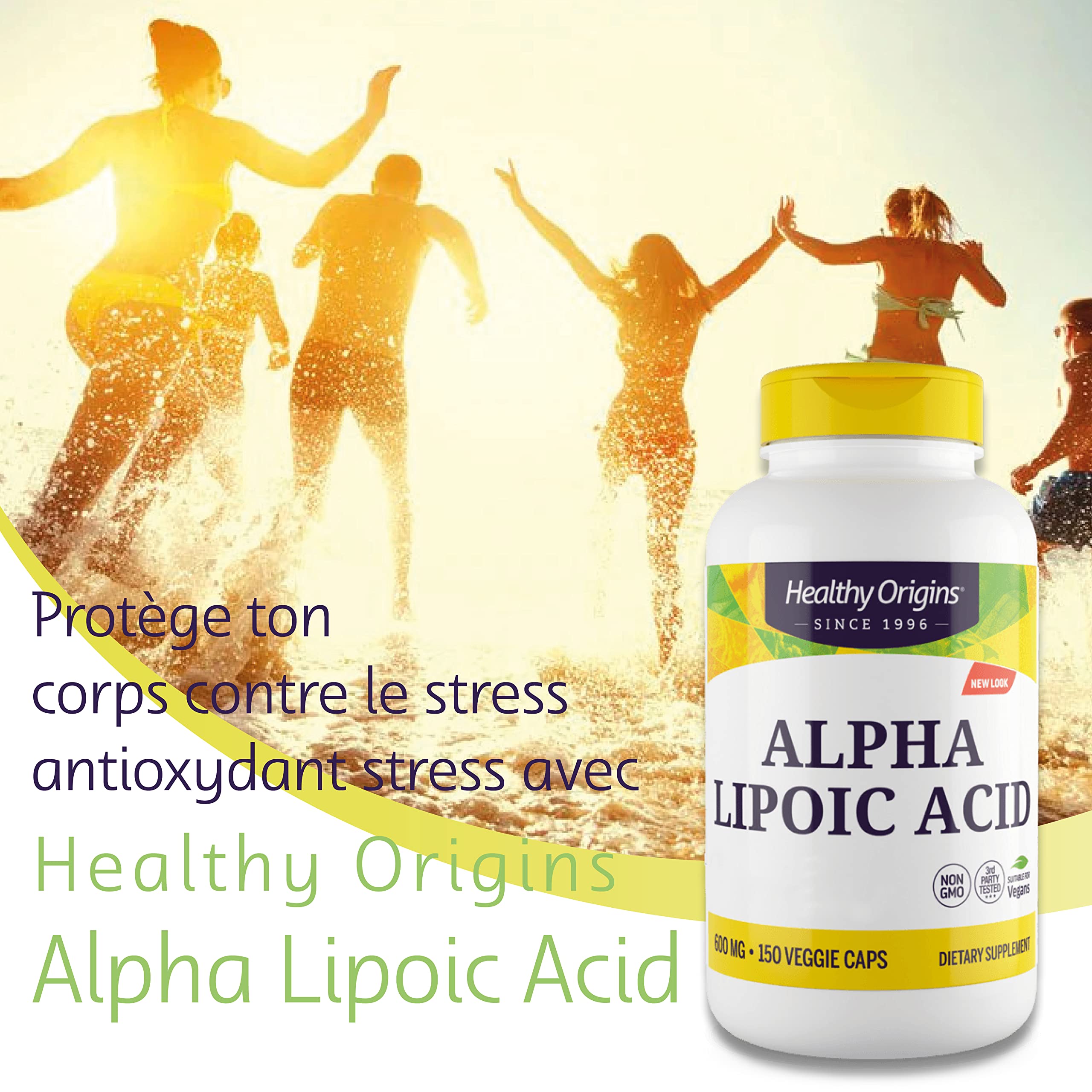 Healthy Origins, Acide Alpha Lipoïque, 600 mg, Depot Dose de 2 Jours, 150 Capsules, Haute Dose, Sans Gluten, Sans Soja, non-OGM