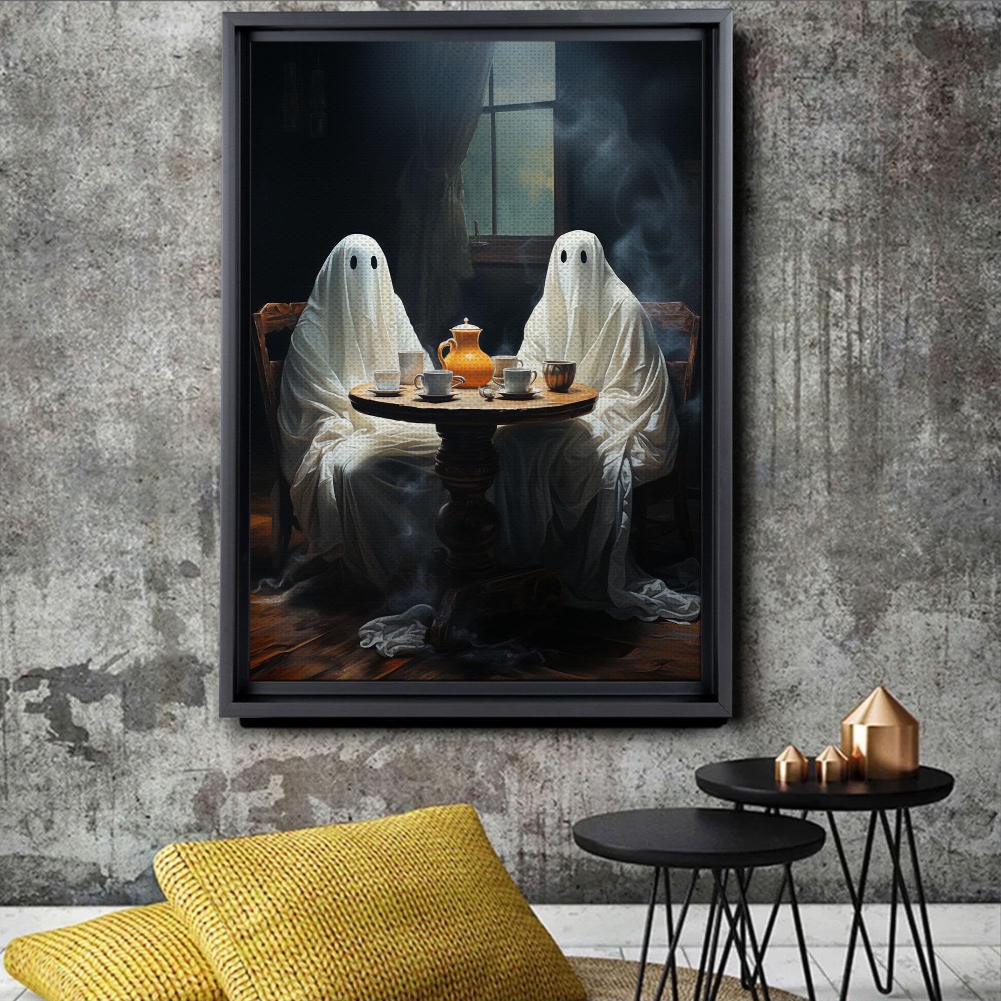 Amazon.com: Ghost Drinking Tea, Vintage Poster, Art Poster Print