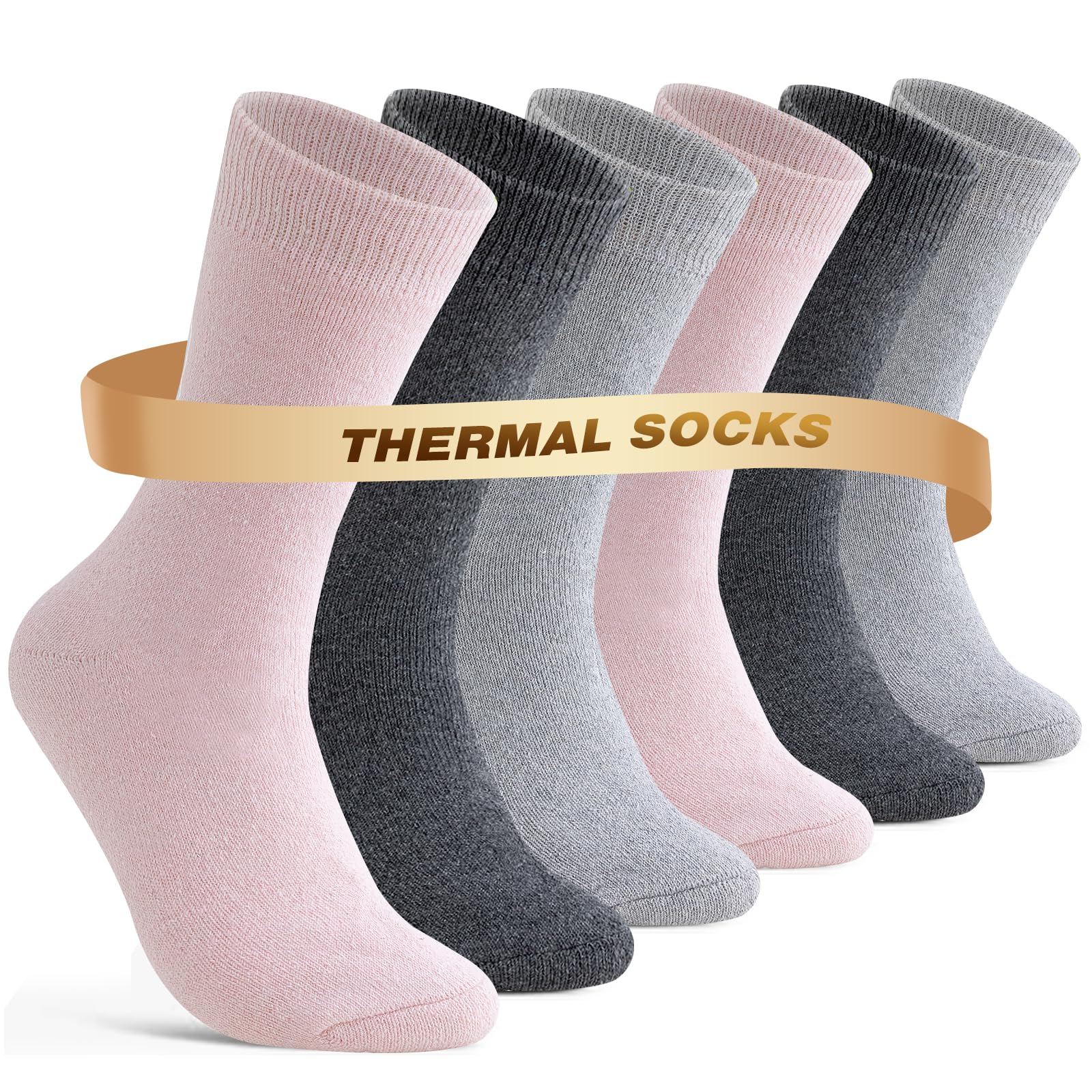 Niorasen Calze Termiche Donna, Calzini Invernali Donna di Lana 6/10 Paia | Calzini Caldi Donna, Calzini Termici Donna Traspiranti 35-38 39-42