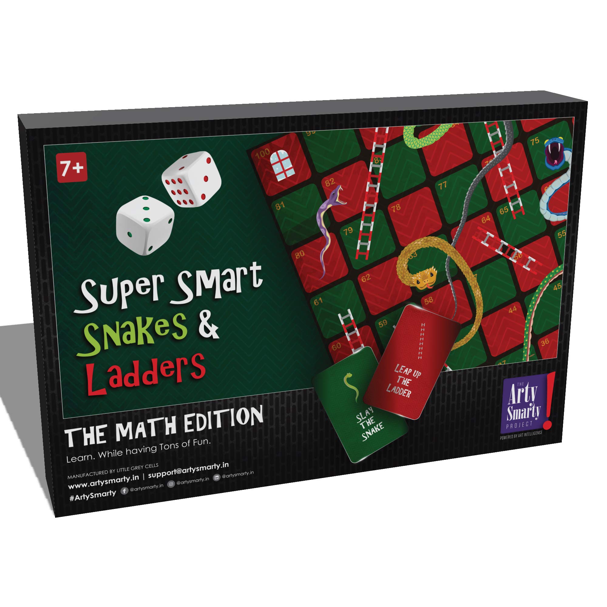 Buy Super Smart Snakes & Ladders Smart Board Game for Maths Learn