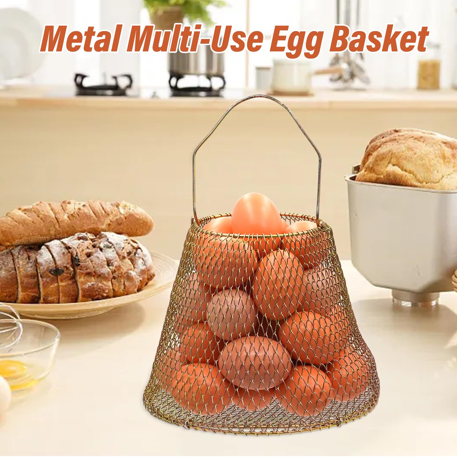 2 cestas de huevos para recoger huevos frescos, cesta de recogida de huevos, cestas de huevos para granja de huevos frescos, cesta plegable con asa, adecuada para granja, refrigerador y almacenamiento