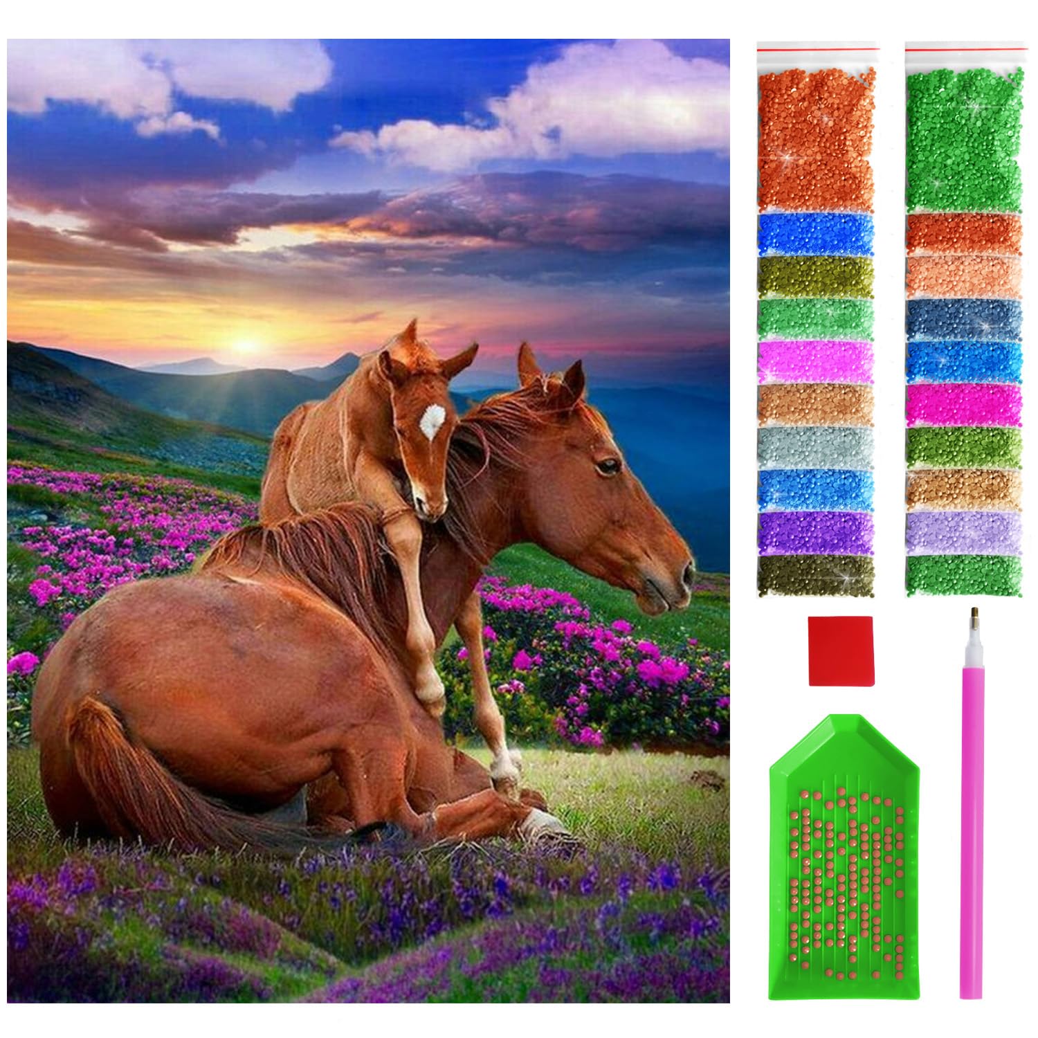 Pferd 5d Diy Diamond Painting Diamant Malerei Set FL8096