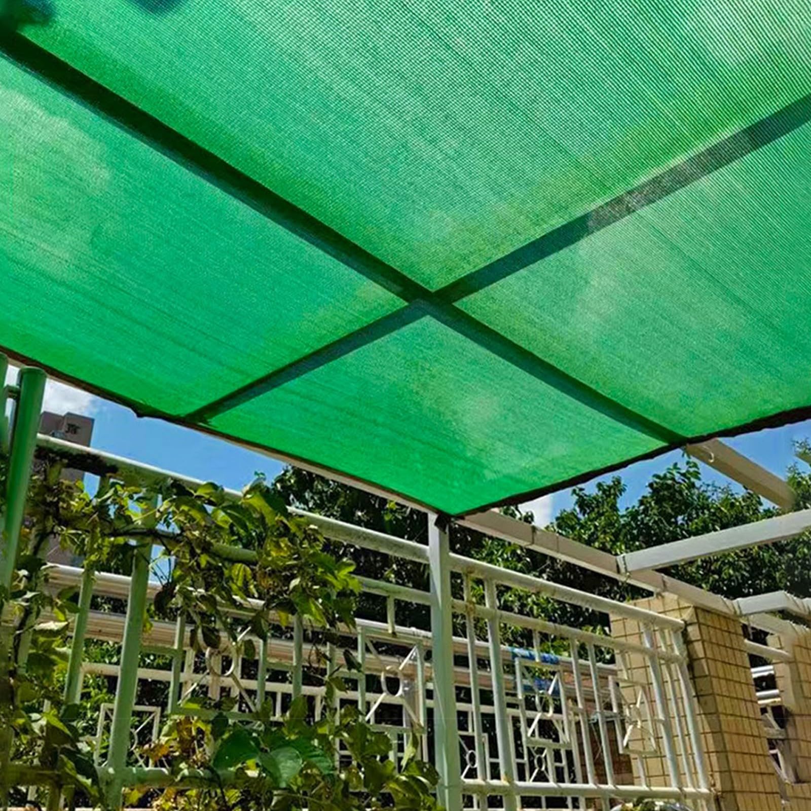 Malla Sombreadora con Ojales, 90% Red de Sombra Techo Toldo Parasol Camping Jardin Malla Sombreo Toldo Vela de Sombra Rectangular para Patio Piscina Jardín