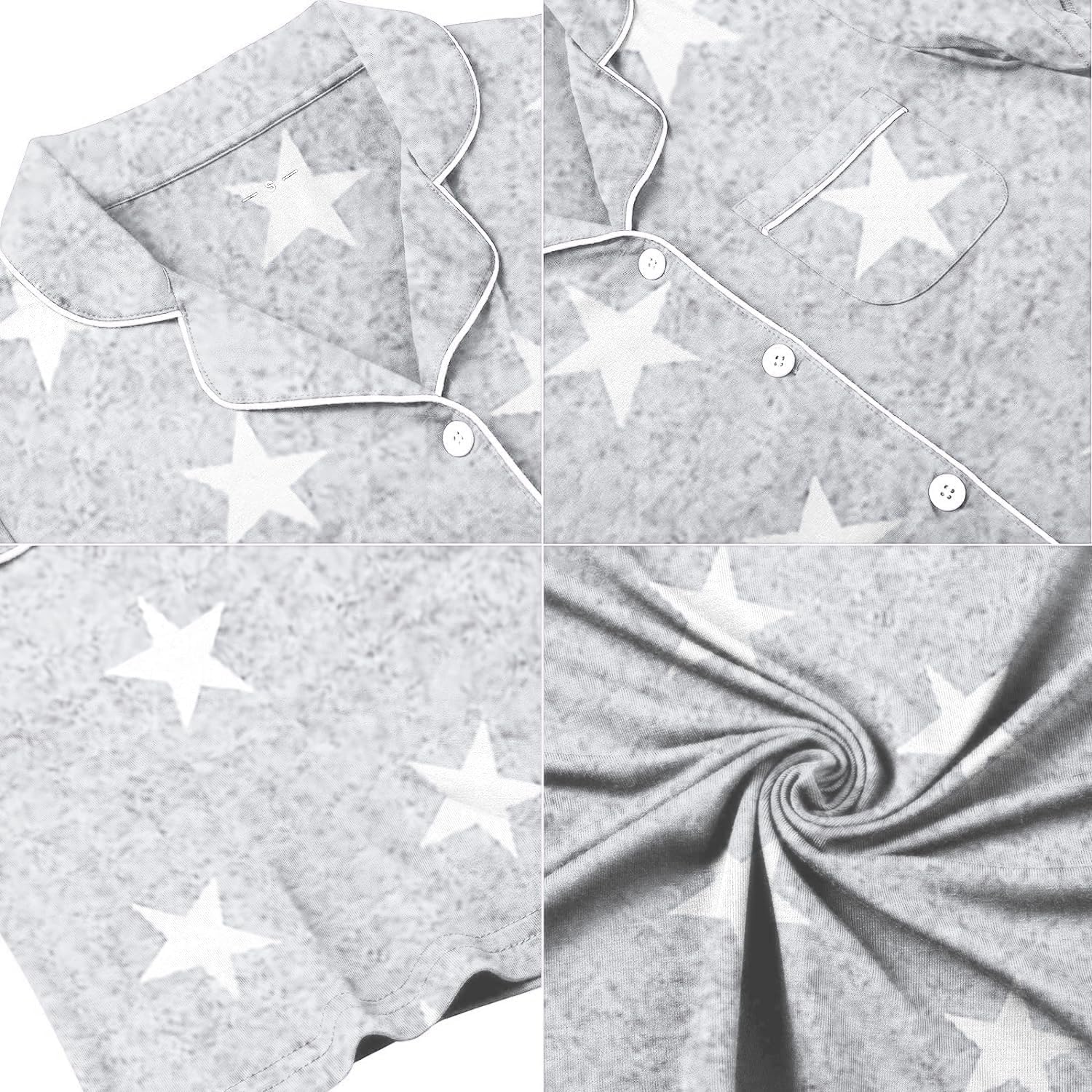 Ekouaer Womens Nightgown Button Down Sleepshirts Night Gown Sleep Shirts Night Shirts - Image 5