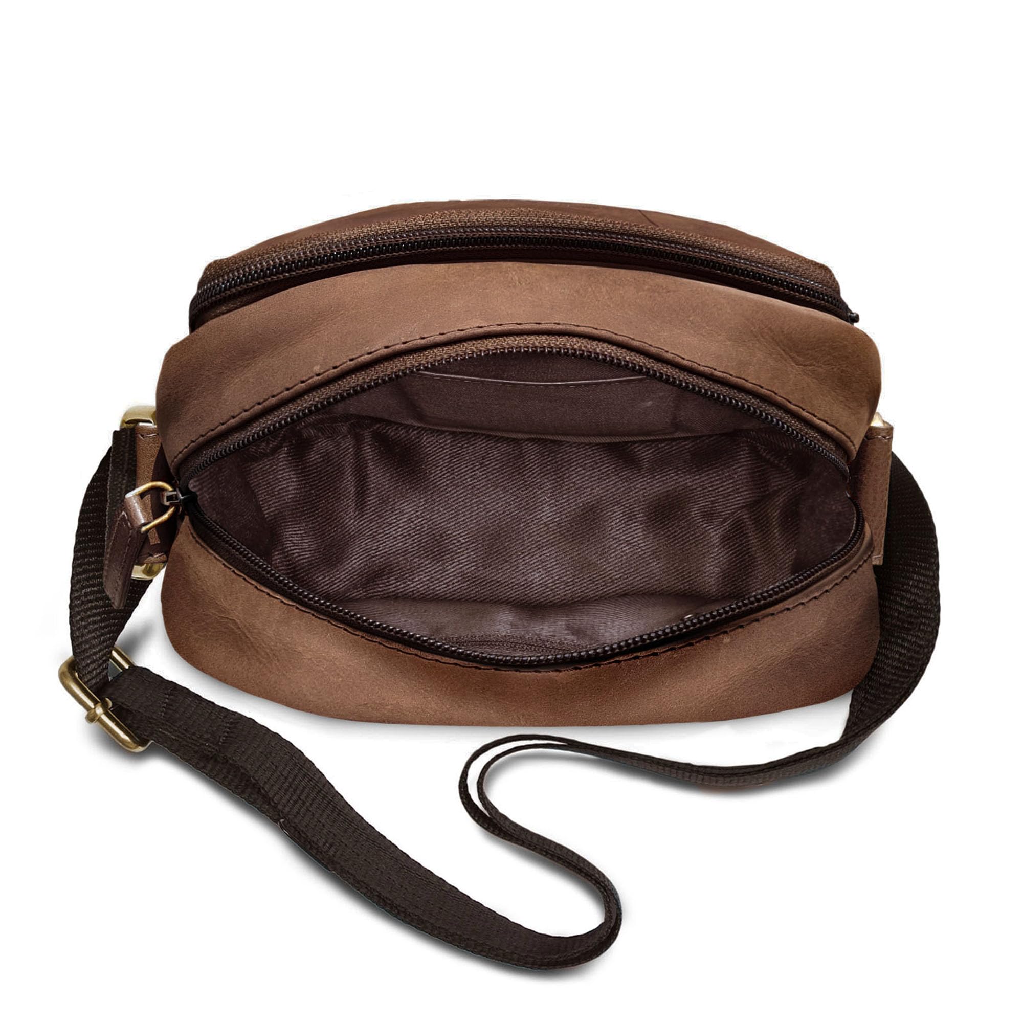 ROYALZ Borsello Tracolla Uomo Piccolo Borsa a Spalla vero Cuoio Vintage di Qualità Vera Pelle