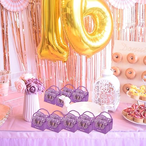 Miniatura 6 de 50 bolsas de regalo para bolso, bolsas de regalo de mariposa para recuerdos de fiesta, bolsas de regalo de fiesta, bolsas de regalo, cajas de regalo