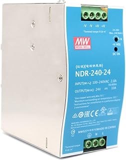 MEAN WELL NDR-240-24 240W 24VDC 10A AC/DC Industrial DIN Rail Power Supply Single Output for Industrial Applications