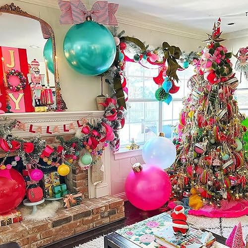 Miniatura 74 de Holiball Adorno inflable de vacaciones, decoración definitiva para interiores y exteriores, reutilizable y apto para almacenamiento, para bodas