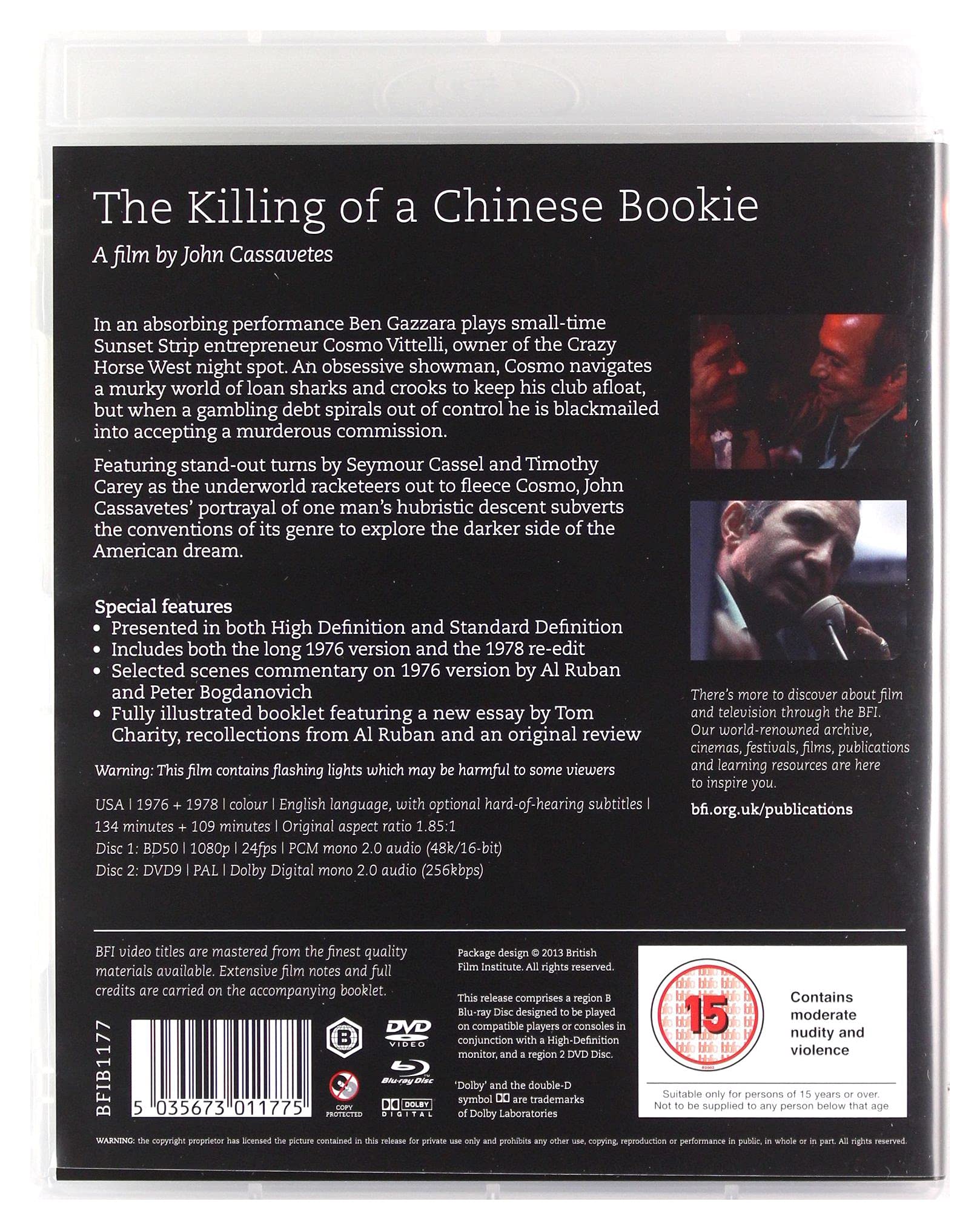 The Killing of a Chinese Bookie (DVD + Blu-ray) [1976]