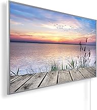 Infrared Picture Heater, Picture Motifs, German TÜV/GS Certification, 800 Watt Heater, White Frame, 42., Bridge