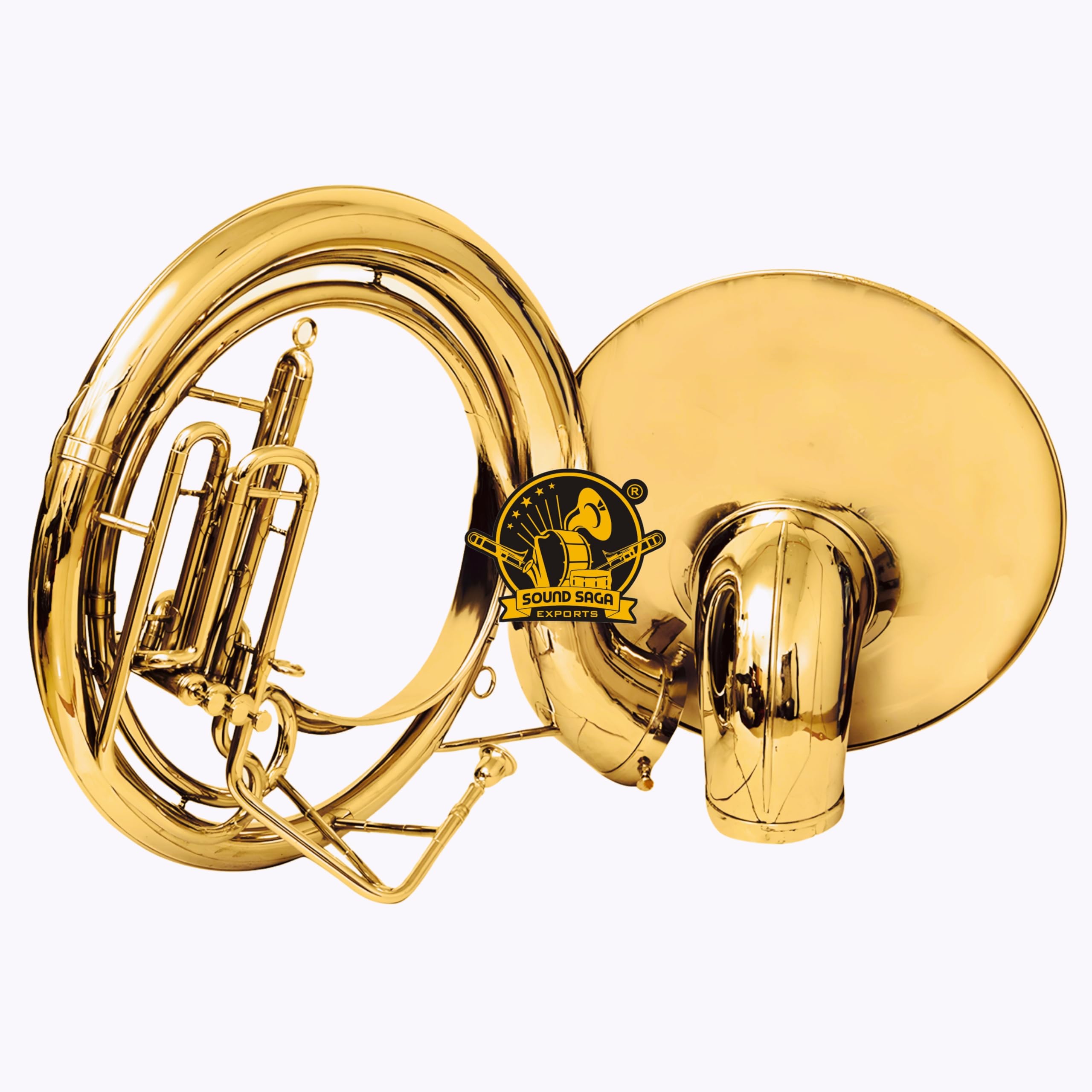 Sousaphon, 61 cm, handgefertigt, BB-Pitch, Premium-Messing-Qualität, inklusive Mundstück und Tragetasche (BRASS)