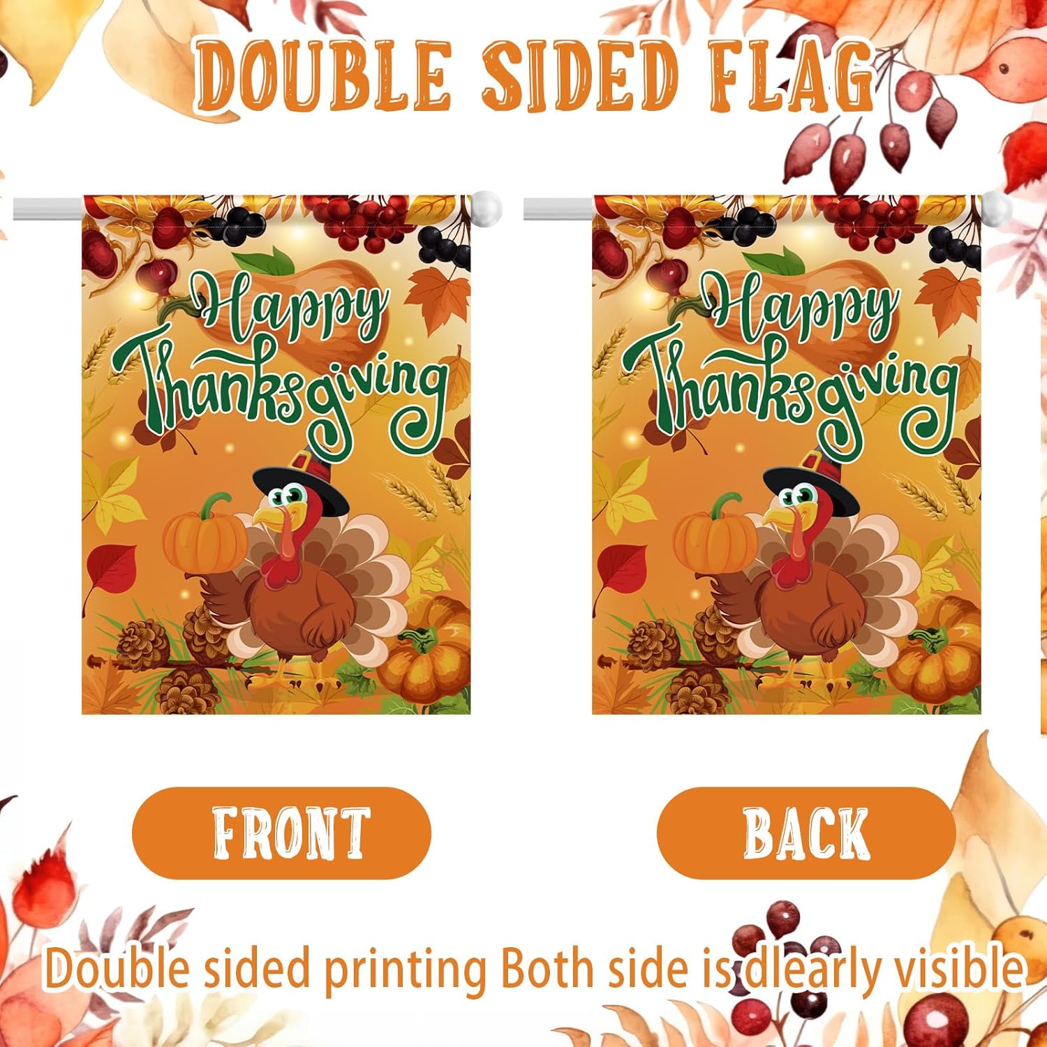 Hosuly 12 Pcs Seasonal Garden Flag Set Double Sided 28 x 40" Polyester Valentine St. Patrick's Day Seasonal House Flag for Outdoor Holiday Decoration House Flags for All Seasons Holidays(Warm)