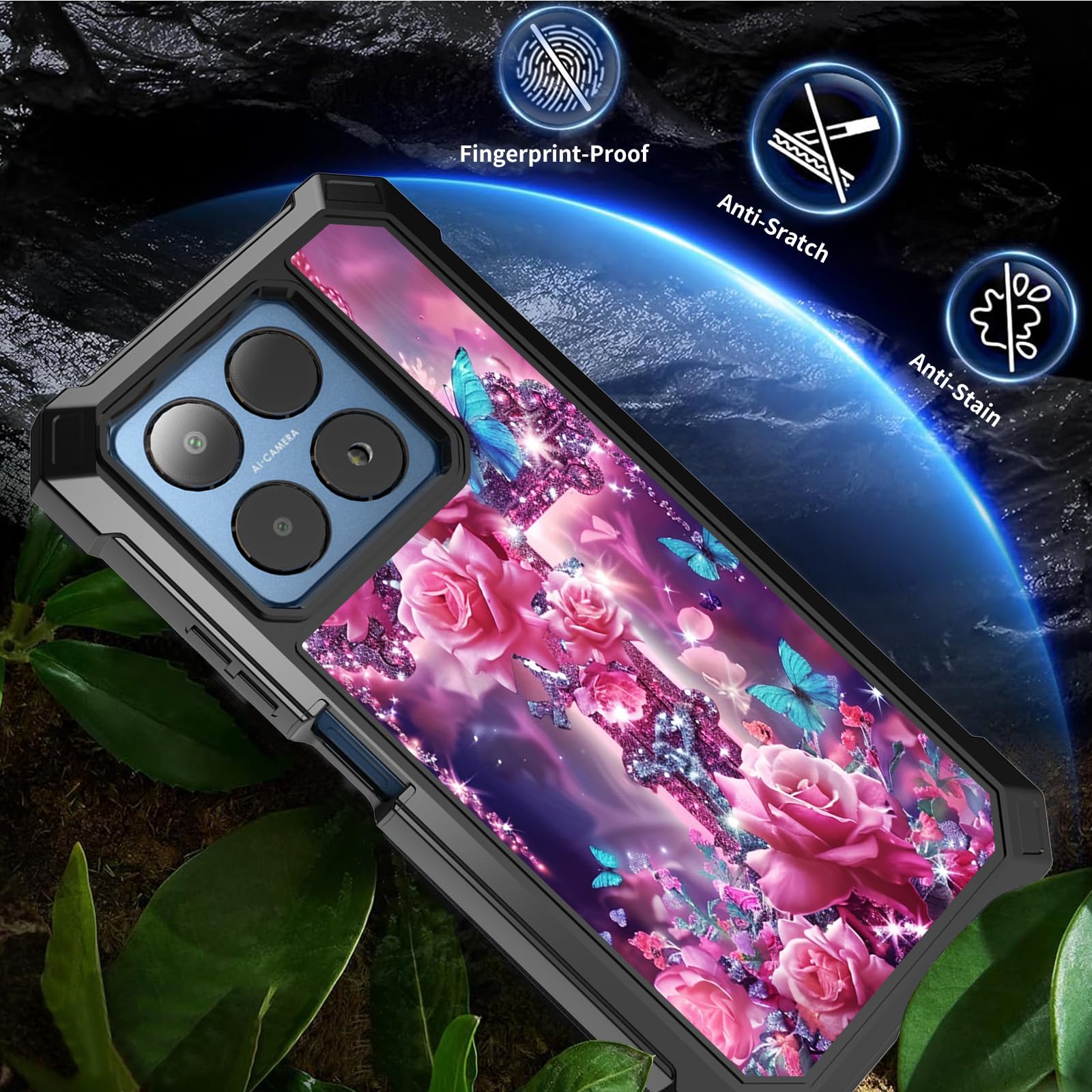 Amazon.com: for Boost Summit 5G Phone Case with Tempered Glass Screen  Protector Christian Cross Rose Design Hybrid Dual Layer Heavy Duty Soft TPU  Hard PC Shockproof Protective Cover for Boost Mobile Summit