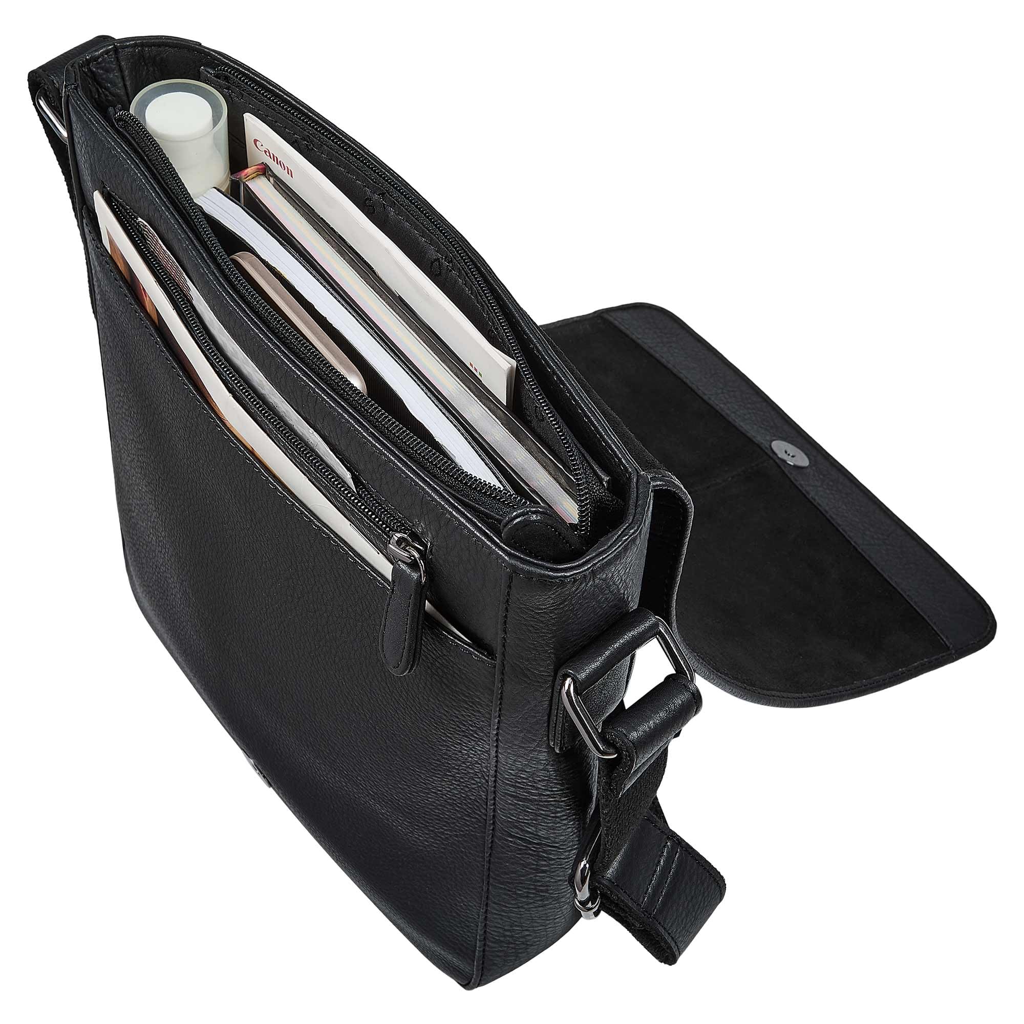 STILORD 'Cosmo' Vintage Mariconera Piel Auténtico para Hombres Bolso Bandolera Mediana Compacta para Tablet 12 Pulgadas Messenger de Piel Auténtica Bolsa Cruzada
