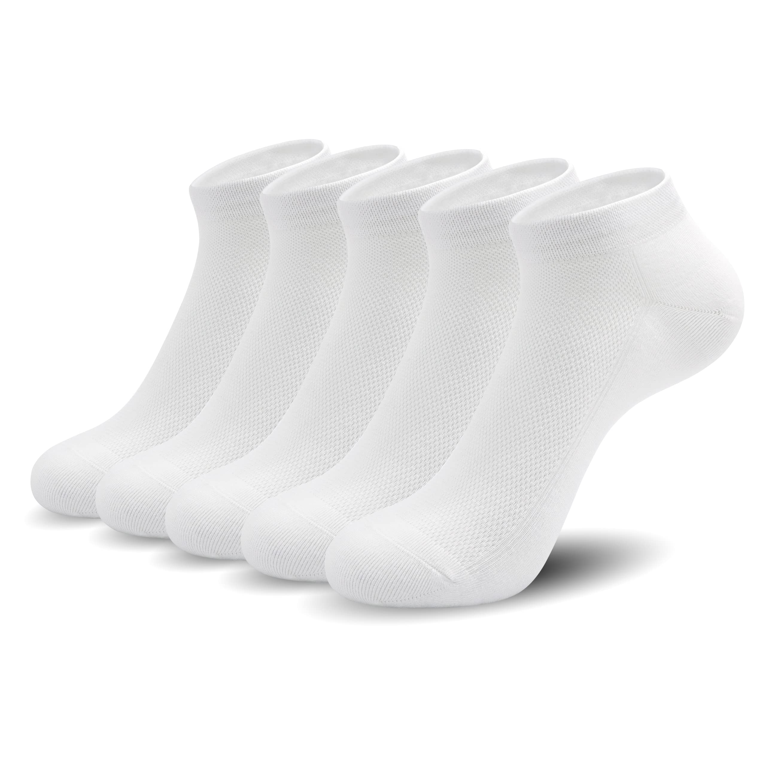SERISIMPLE Ultra-Thin Comfort Viscose Bamboo Mesh Ankle Socks for Women -Breathable Lightweight Low-Cut Socks 5 Pairs