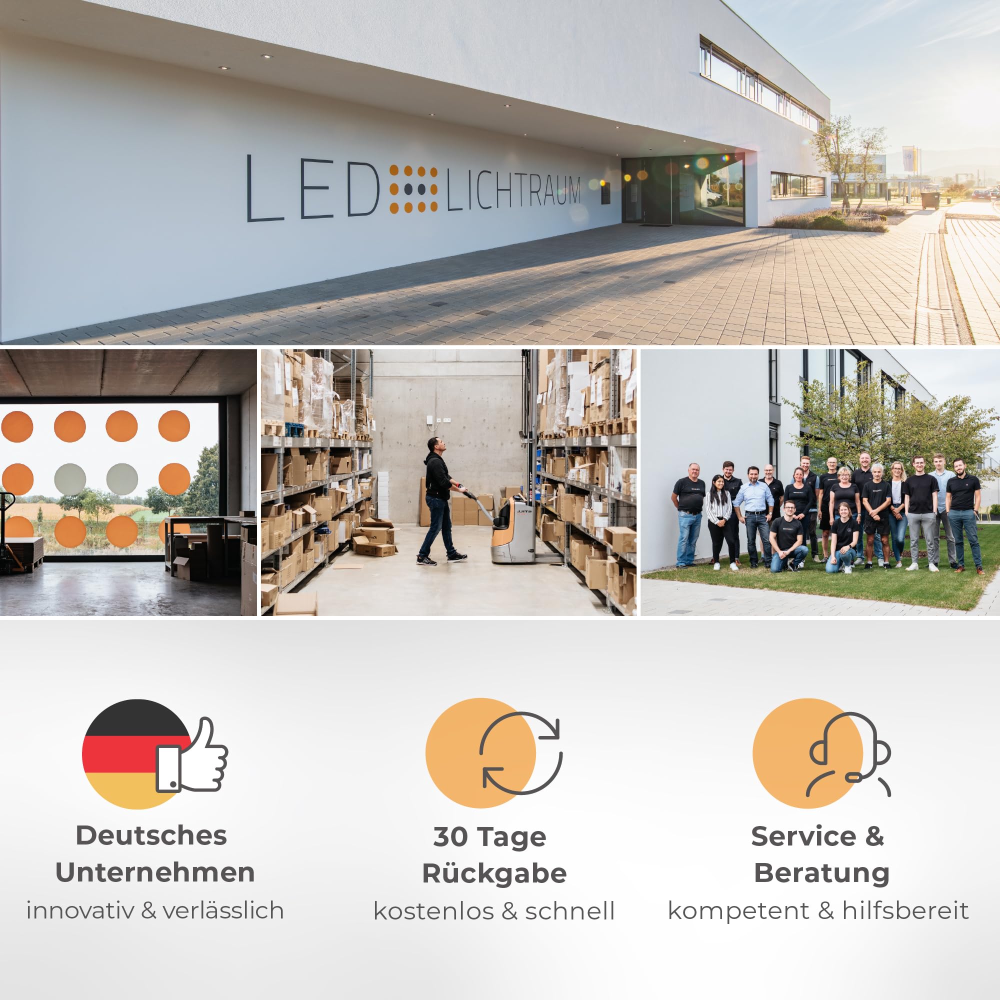 SSC-LUXon 3er Set JUAVI Bodeneinbauleuchte aussen IP67 LED - Bodenstrahler schwarz matt befahrbar - mit GU10 LED Lampe 5W drei Lichtfarben