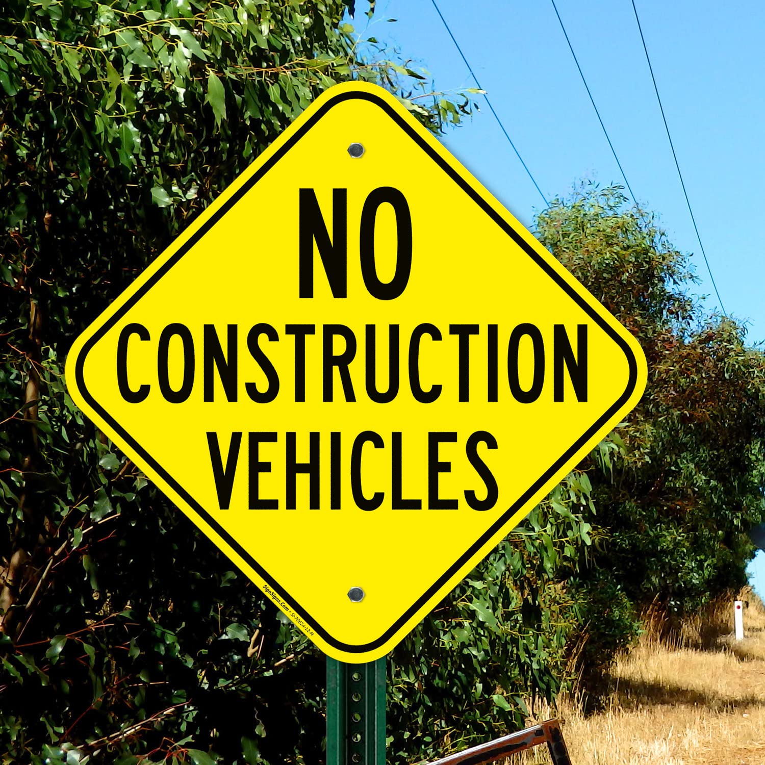 Amazon.co.jp: Sigo Signs、建設車両なし看板、12x12インチ、錆びない