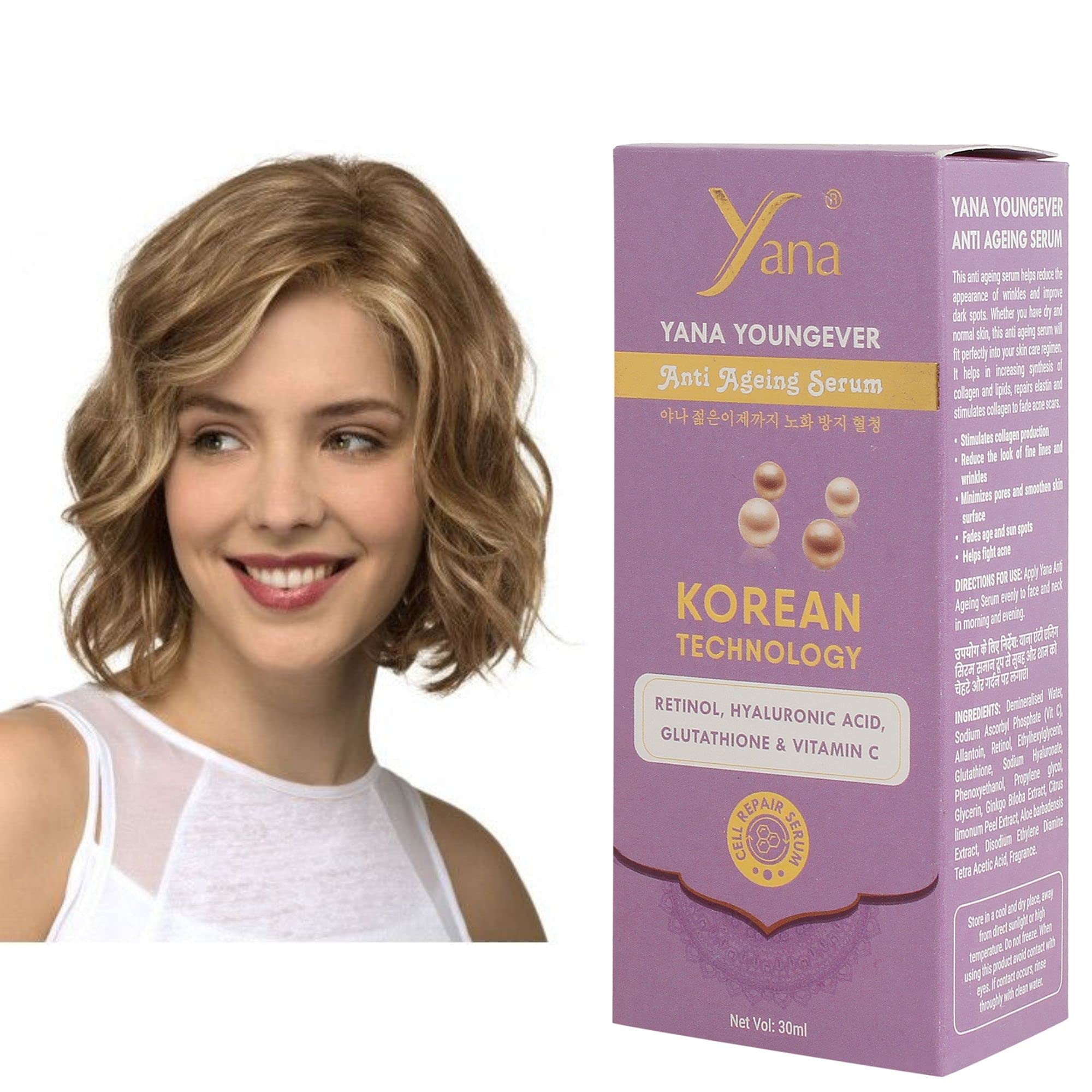 YANA YOUNGEVER ANTI AGEING SERUM SPRAY CREAM WITH KOREAN TECHNOLOGY/ANTI AGEING NIGHT SPRAY FOR WOMEN 40 PLUS