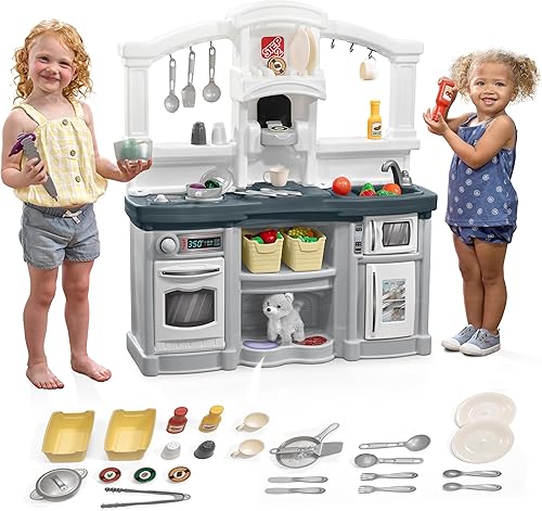 Step2 Fun with Friends - Juego de cocina para niños, para interiores y exteriores, para niños de 2 a 10 años, juego de juguetes de cocina de 25