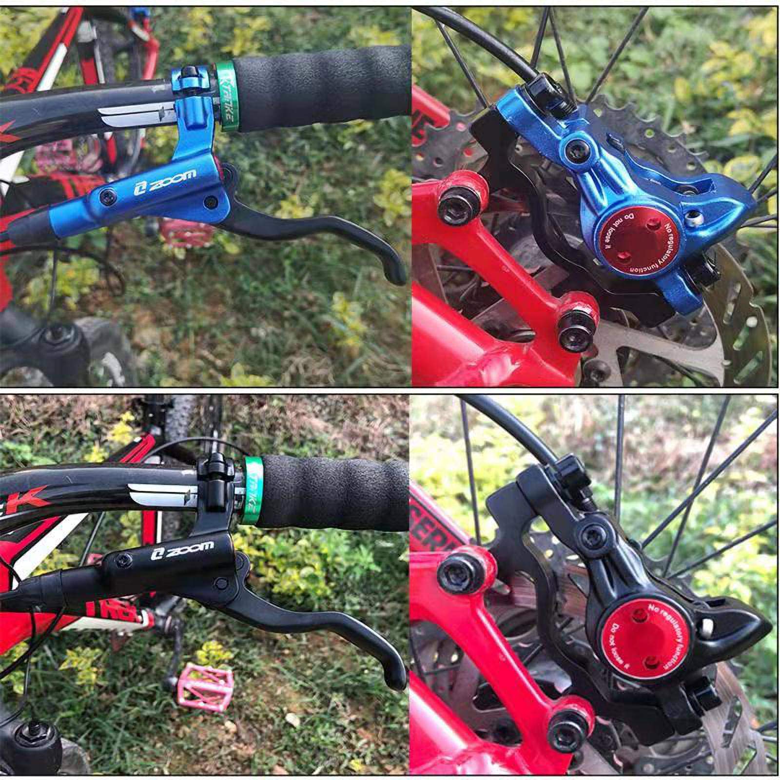 Zestaw hamulców tarczowych do roweru, zestaw hydraulicznych hamulców tarczowych z aluminiowym siodełkiem olejowym i dźwignią hamulca rowerowego ze stopu aluminium, 2 sztuki wirnika 160 mm,
