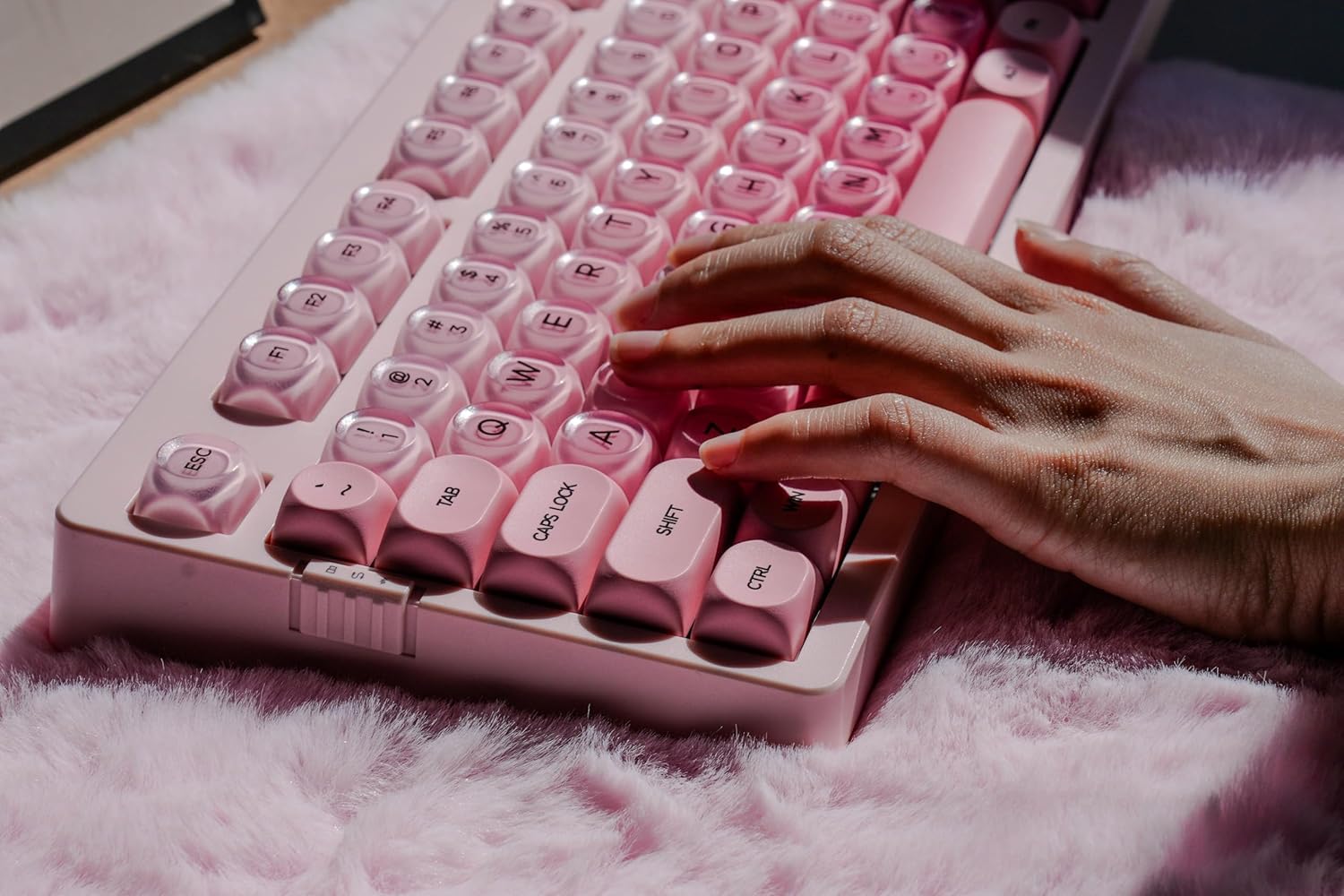 ZORNHER ZH980 Foundation Mechanical Keyboard,95% Pink Creamy Keyboard with Number Pad,Cute Jelly MOA Profile Keycaps,Creamy Sounding Linear Switches,Hot-Swappable,RGB Backlit
