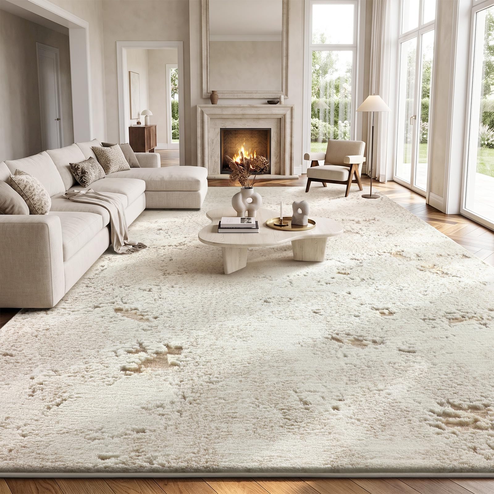 Sour Lemon Modern Abstract Rug, Rugs Living Room 160x230 cm, High-Low Pile