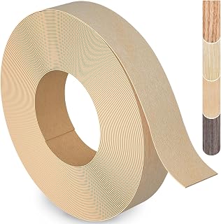 ZYJTEDGEBANDING Birch Edge Banding 3/4" x 50ft Pre-Glued Veneer Wood Tape for Easy Cabinet Furniture Repair