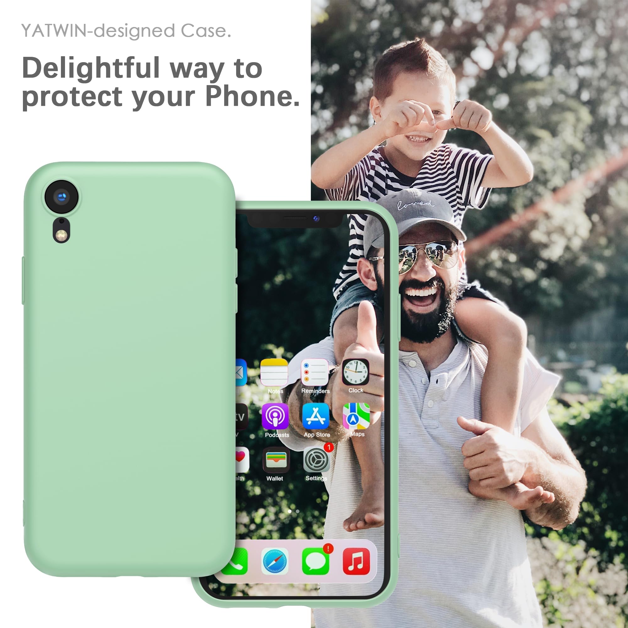 YATWIN Silicone Case for iPhone XR Soft-Touch, Shockproof, DustProof - Image 2