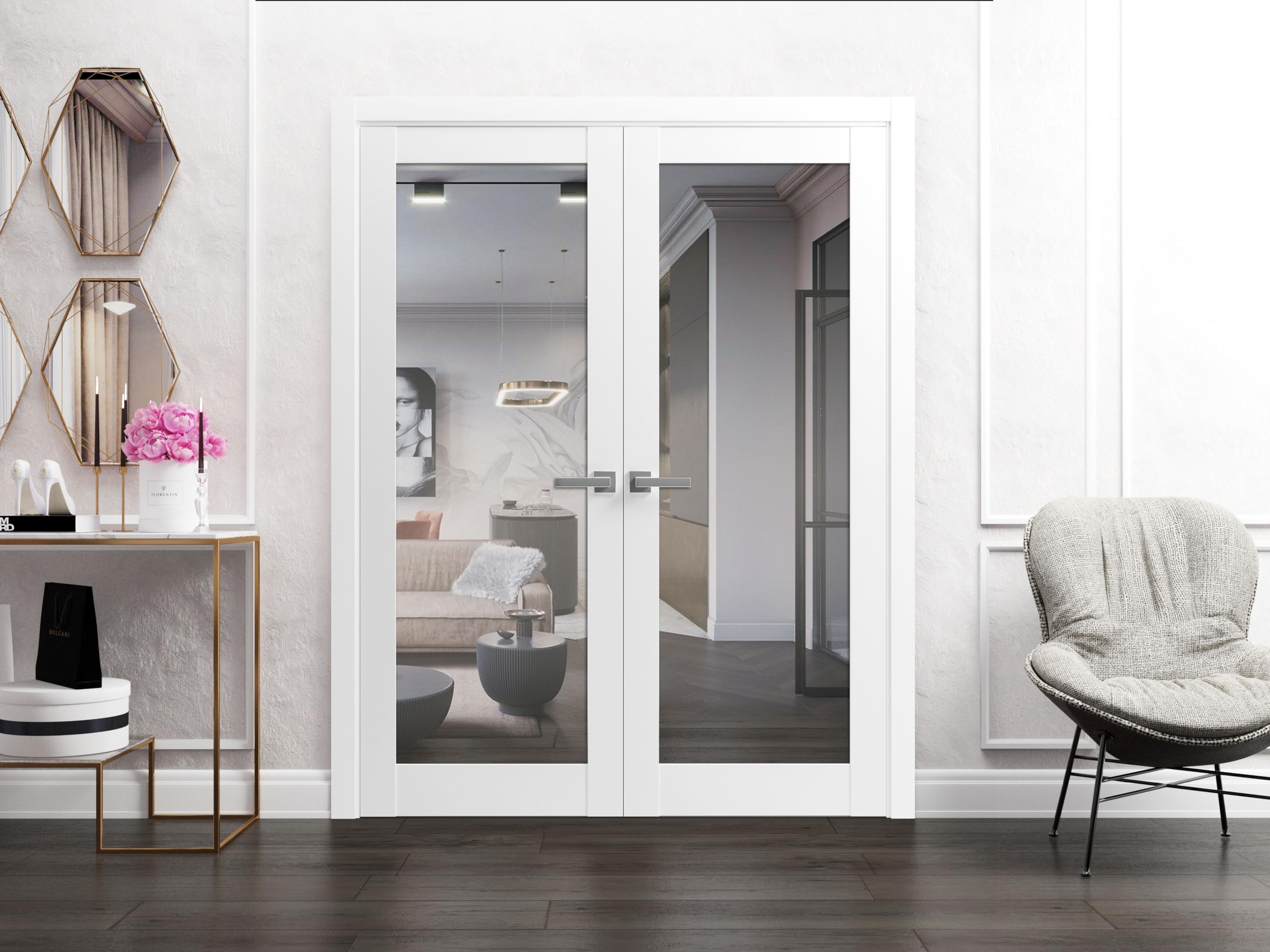 SARTODOORS Lucia 1299 | Double Swing Interior French Doors with