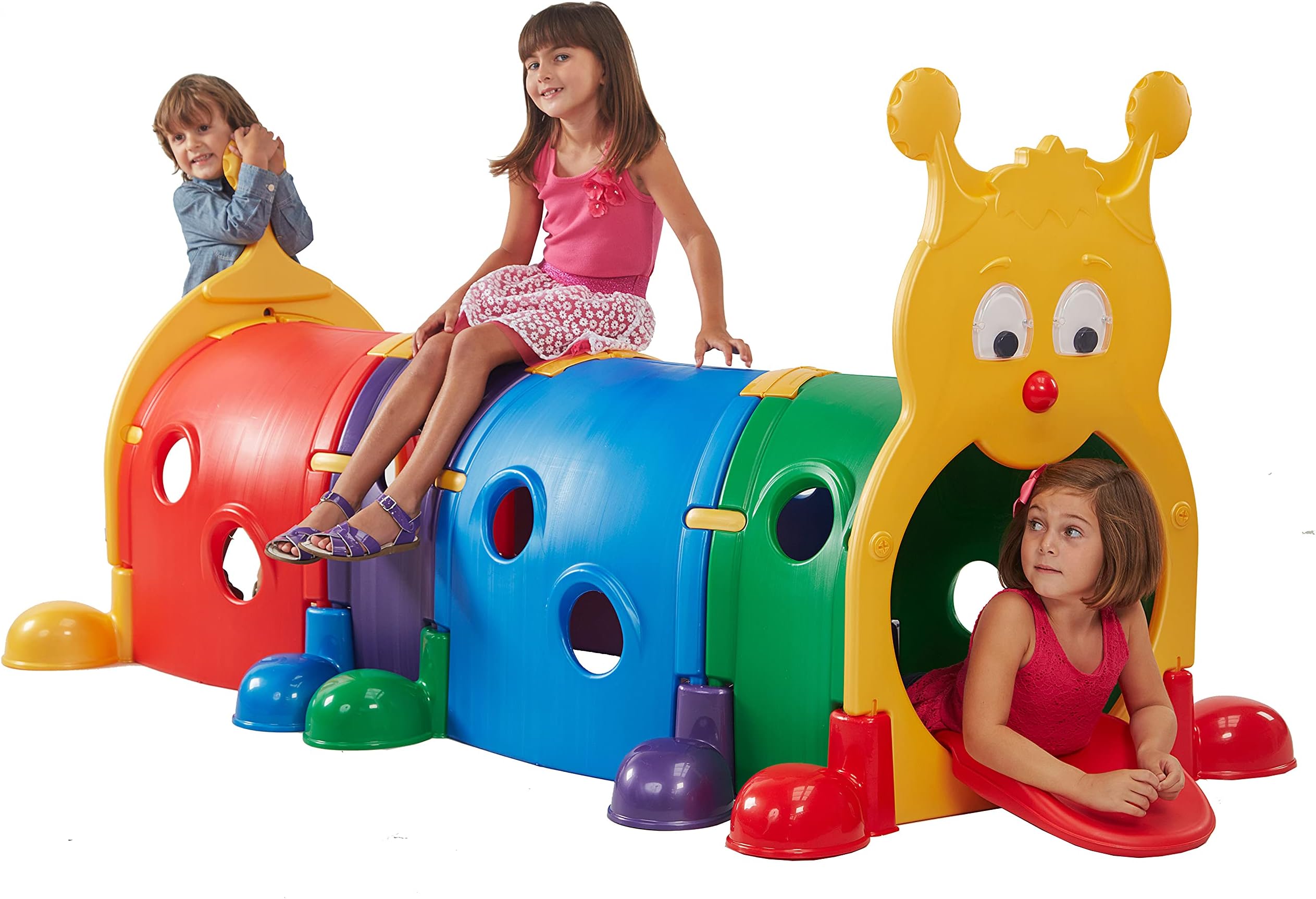 GUS Climb-N-Crawl Caterpillar Tunnel | Indoor and Outdoor Fun Kids’ Play Structure | Expandable with Other Sets, 7 Feet Long | ELR-035 model