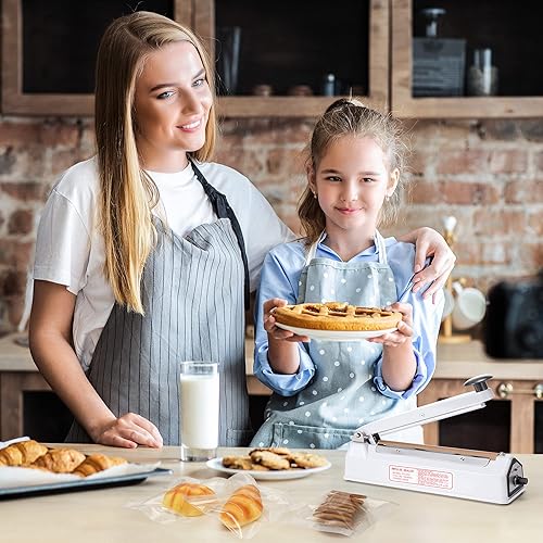 Miniatura 8 de METRONIC Sellador de impulso de 8 pulgadas, máquina selladora térmica manual para bolsas de plástico, selladores de bolsas retráctiles, máquina de