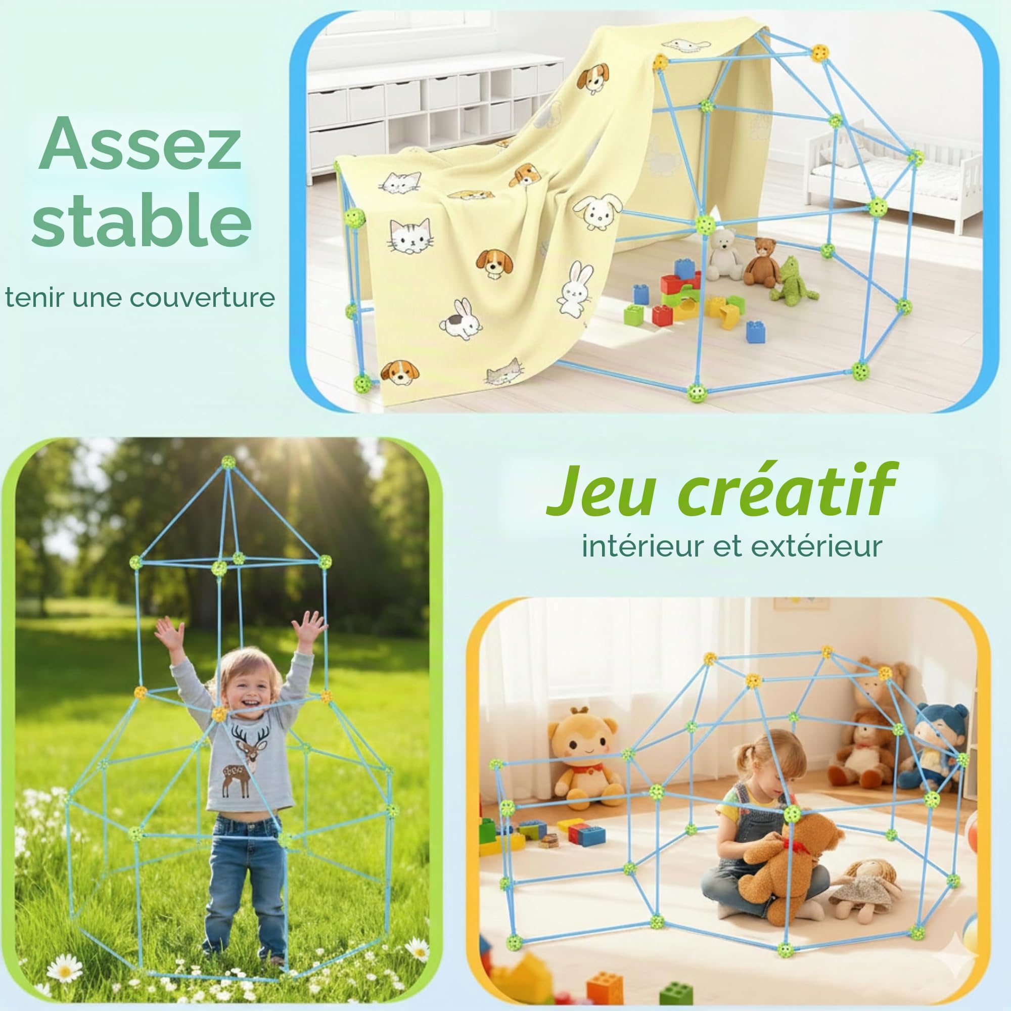 Kit Cabane Enfant XL Cabane Enfant Interieure Kit Construction Cabane ... pas cher