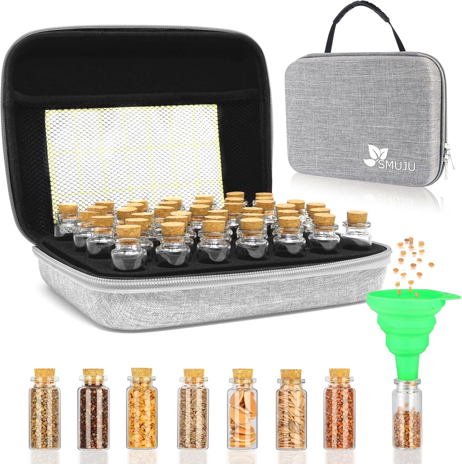 40 Slots Seed Storage Box, Seed Storage with Labels Stickers and