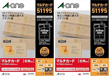 A-One Business Card Multi-Card Craft, Brown, 100 Cards 51195