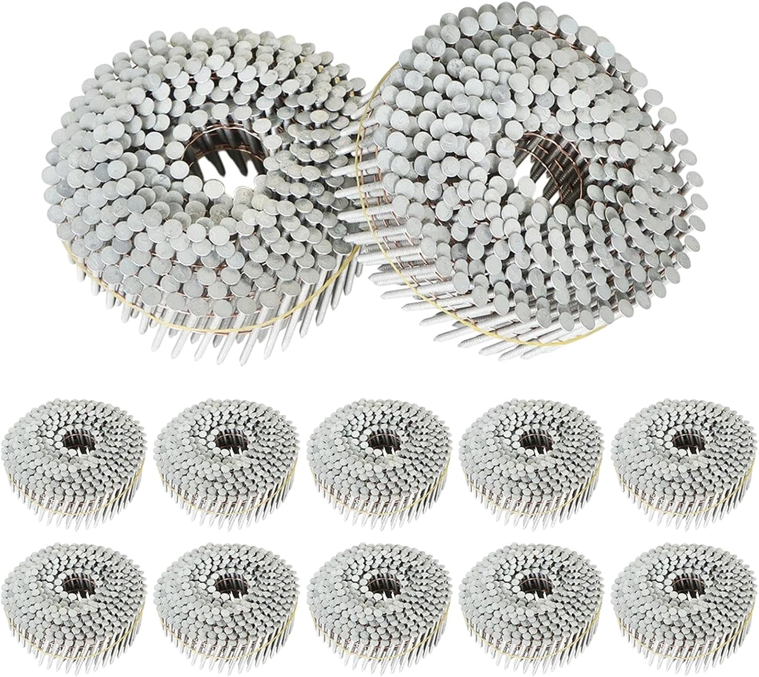 Siding Nails 1-1/2" x 0.092"15 Degree Collated Wire Coil Full Round Head 3600Pcs