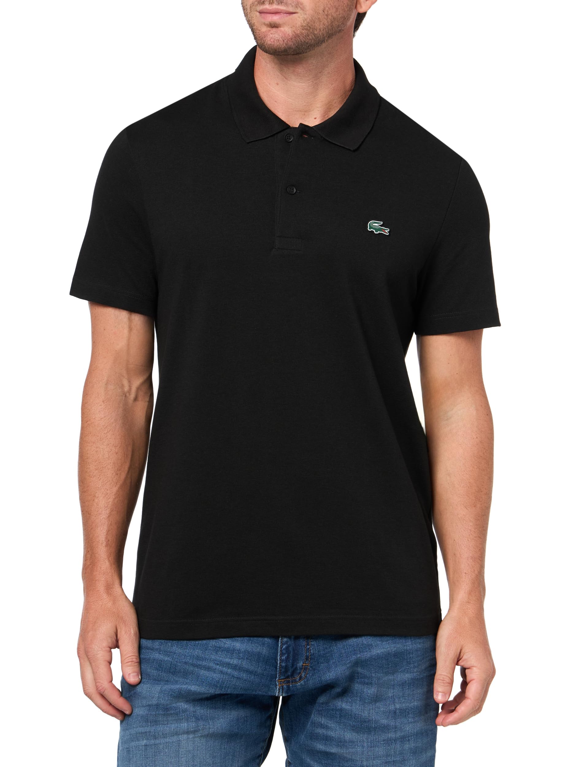 

                                                    Lacoste Men's Regular Fit Cotton Blend Polo, Black