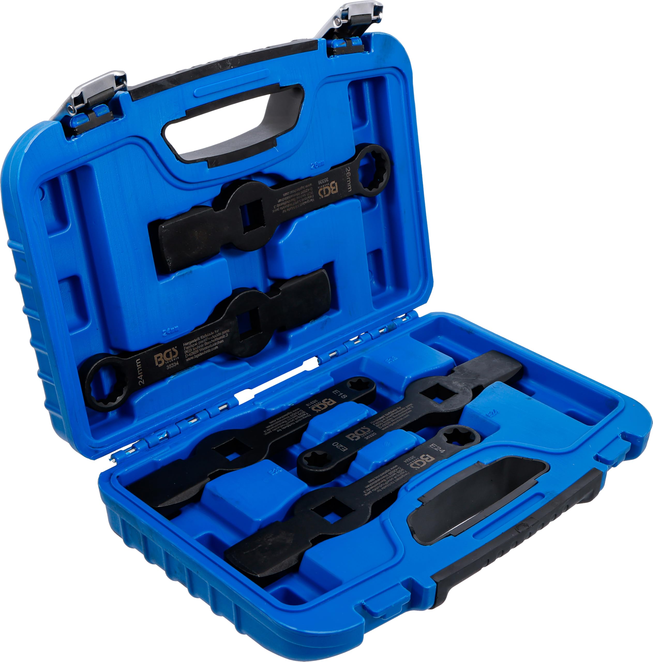 BGS 35310 | Juego de llaves combinadas de impacto | 12 caras / con perfil en E (para Torx) | 5 piezas