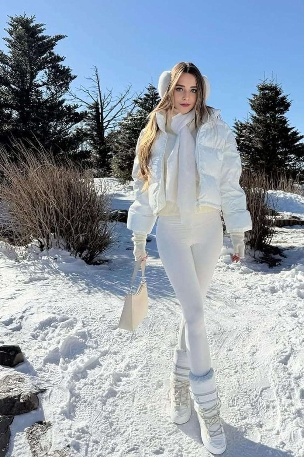 Thermal Fleece Lined Leggings for Women Warm Thick High Waisted Tummy Control Workout Soft Yoga Pants for Cold Winter - Image 3