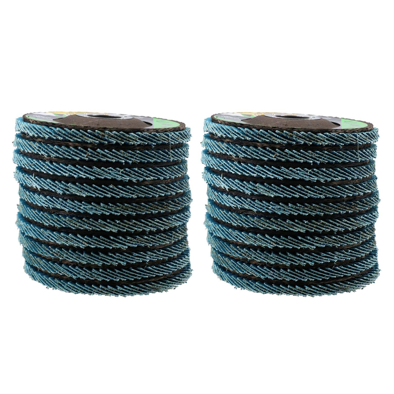 Ab Tools 40 Grit Zirconium Flap Discs For Sanding Grinding Removal 4-1/2” Grinder 20Pc