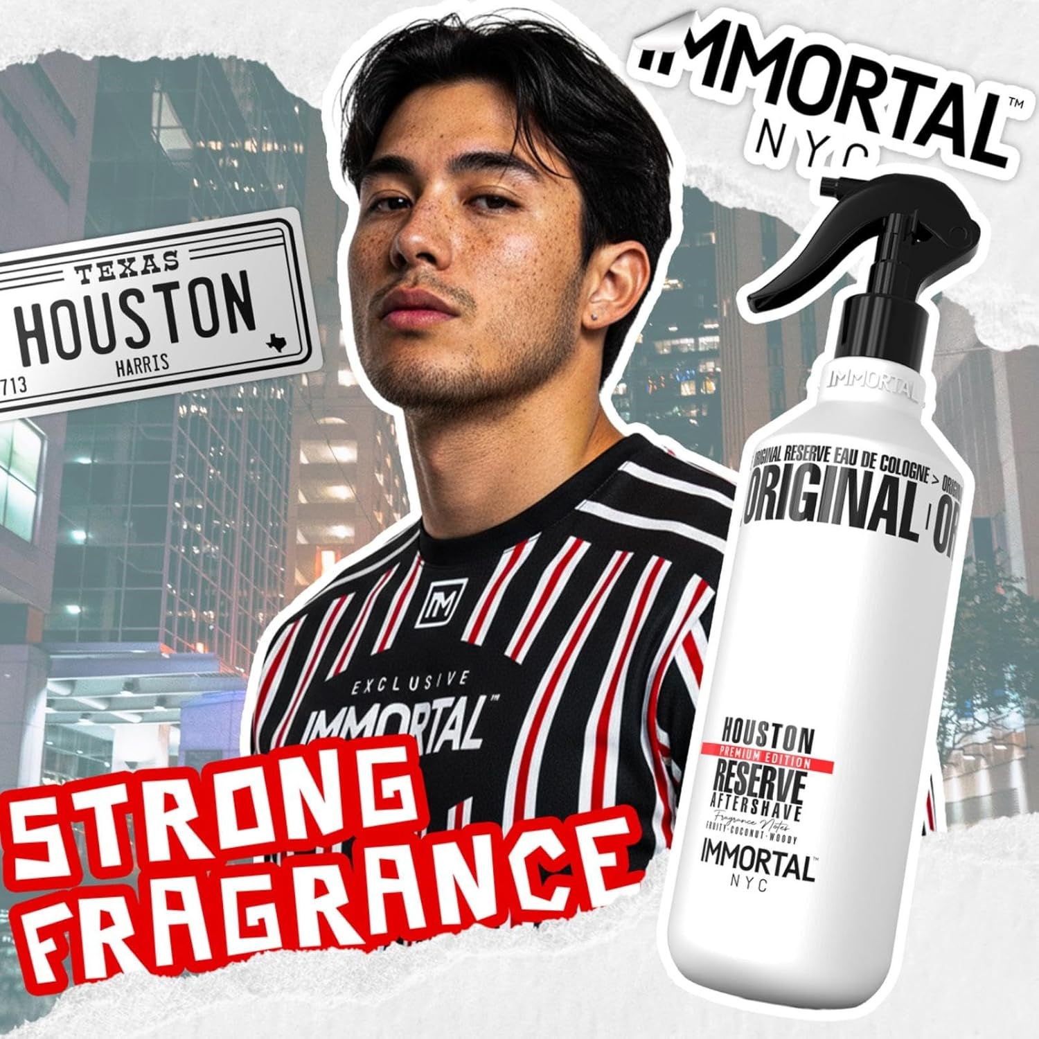 Immortal NYC Reserve Houston, Aftershave Spray Body/Face Men's Cologne, 13.5 oz / 400 ml, Barbers, Softens Skin, Refreshes, Revitalizes and Relieves Face and Skin, Moisturizing Formula After Shaving - Image 5