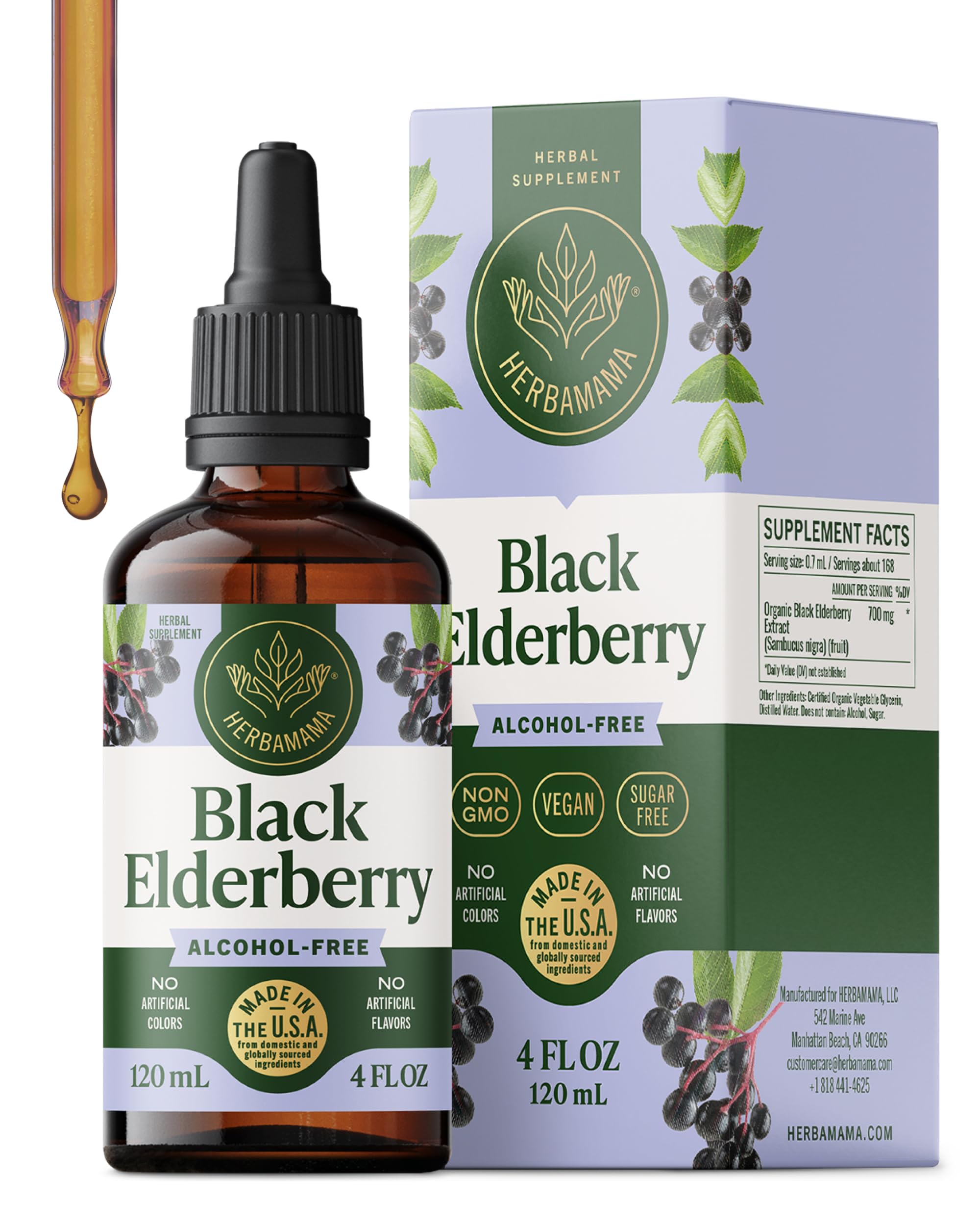 HERBAMAMA Black Elderberry Drops