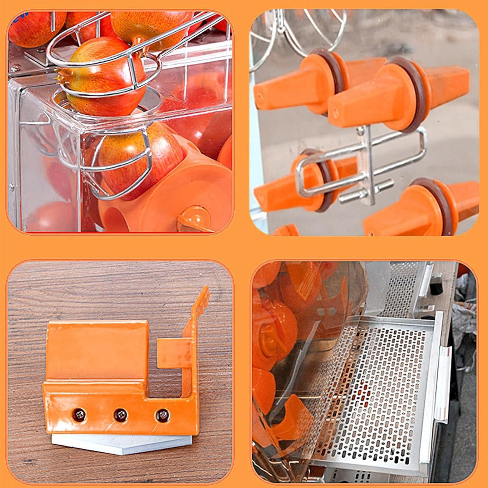 Exprimidor Cítricos Eléctrico,120W Máquina Automática Comercial 20 Naranjas/min,tasa de extracción de jugo superior al 55%,Exprimidor Naranjas Zumo Industrial,para Jugo de Rango de limón