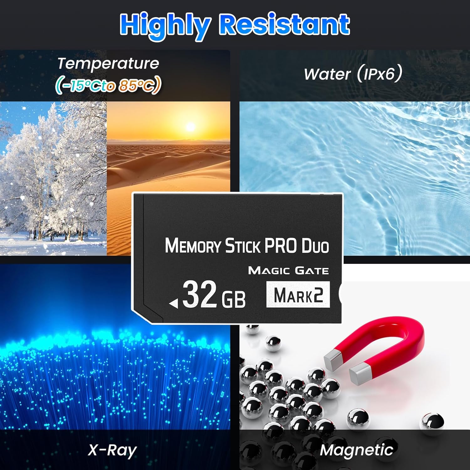 MS 32GB Memory Stick Pro Duo Mark2,High Speed 32GB Memory Stick Duo Card Compatible with PSP Memory Stick Cards (32gb)