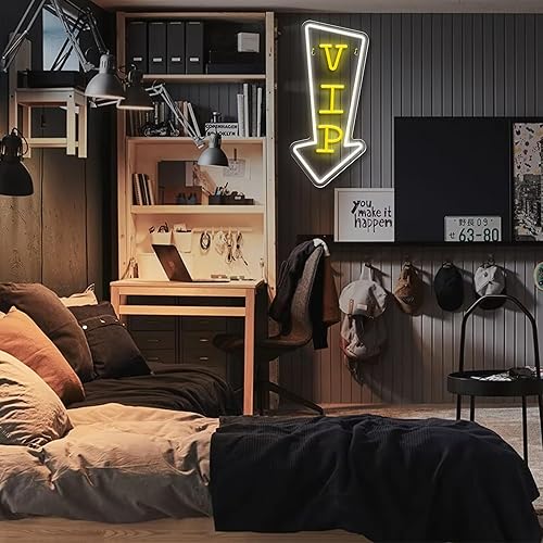 Miniatura 7 de Letrero de neón VIP para decoración de pared, alimentado por USB, luces LED VIP para sala VIP, letreros de luz regulable para bar, pub, club, hotel,