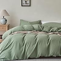 Vista 34 de JELLYMONI Funda nórdica de lino tamaño individual, color ámbar naranja