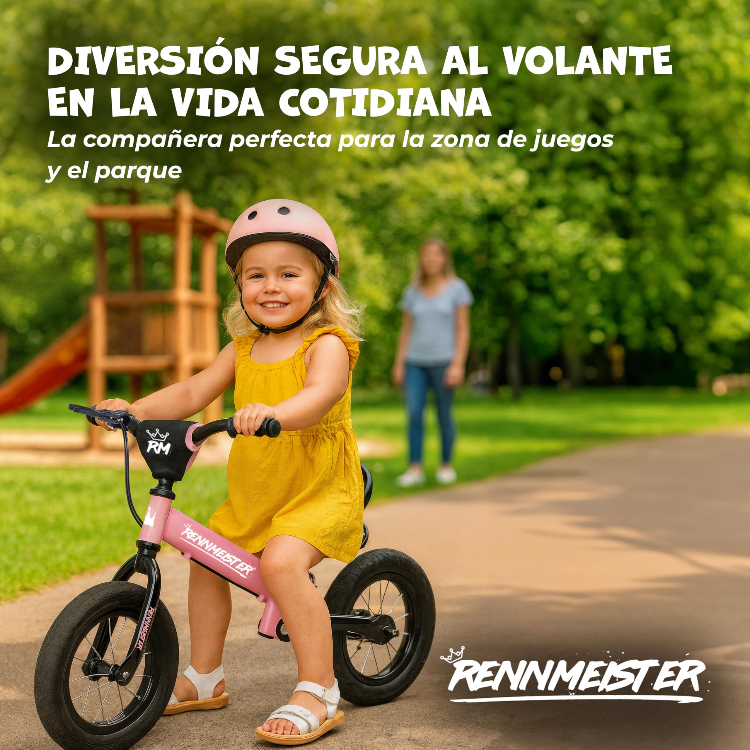 Bicicleta sin Pedales, Infantil Bici Equilibrio, 3 4 5 Años, Juguetes Niños, Regalos Niña Niño, Sillín Ajustable, Carga 50Kg, Freno Neumáticos