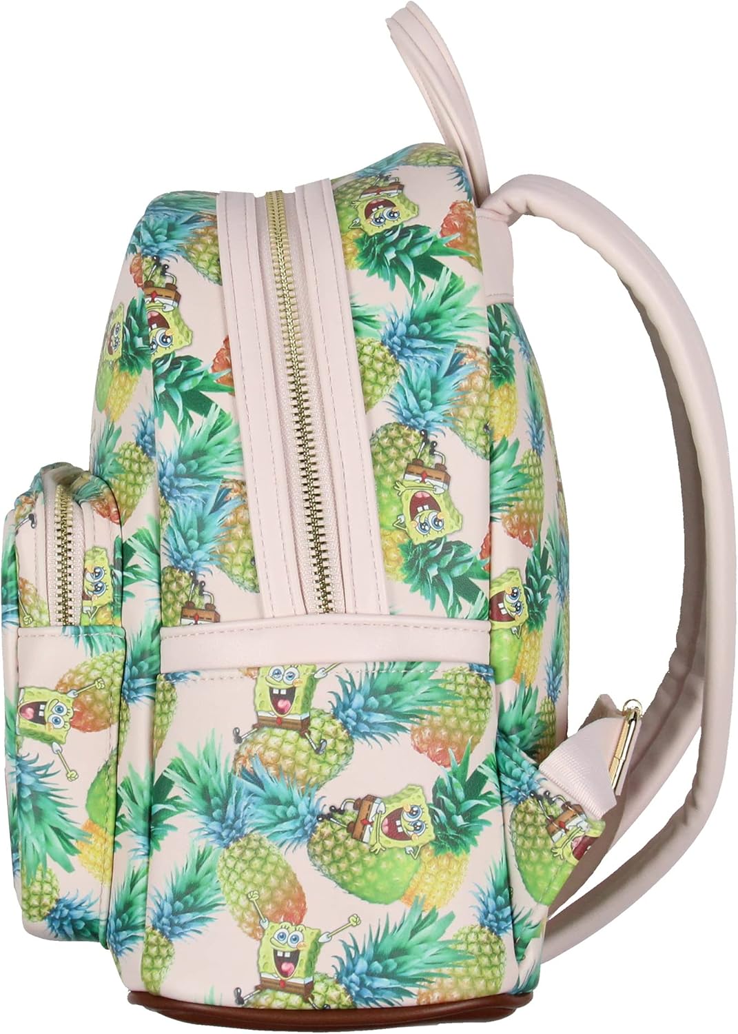 INTIMO Nickelodeon SpongeBob SquarePants Cartoon Pineapple Tossed Print Mini Backpack 10"
