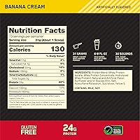 Vista 3 de Optimum Nutrition Gold Standard 100% proteína de suero en polvo, crema de plátano, 5 libras, el empaque puede variar