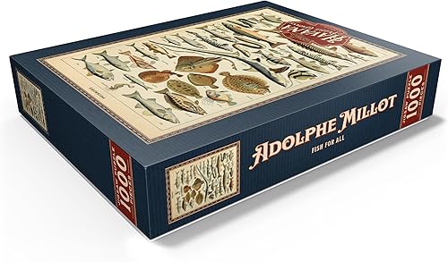 Miniatura 3 de MyPuzzle Fish for All, póster de arte vintage, Adolphe Millot - Rompecabezas prémium de 1000 piezas para adultos